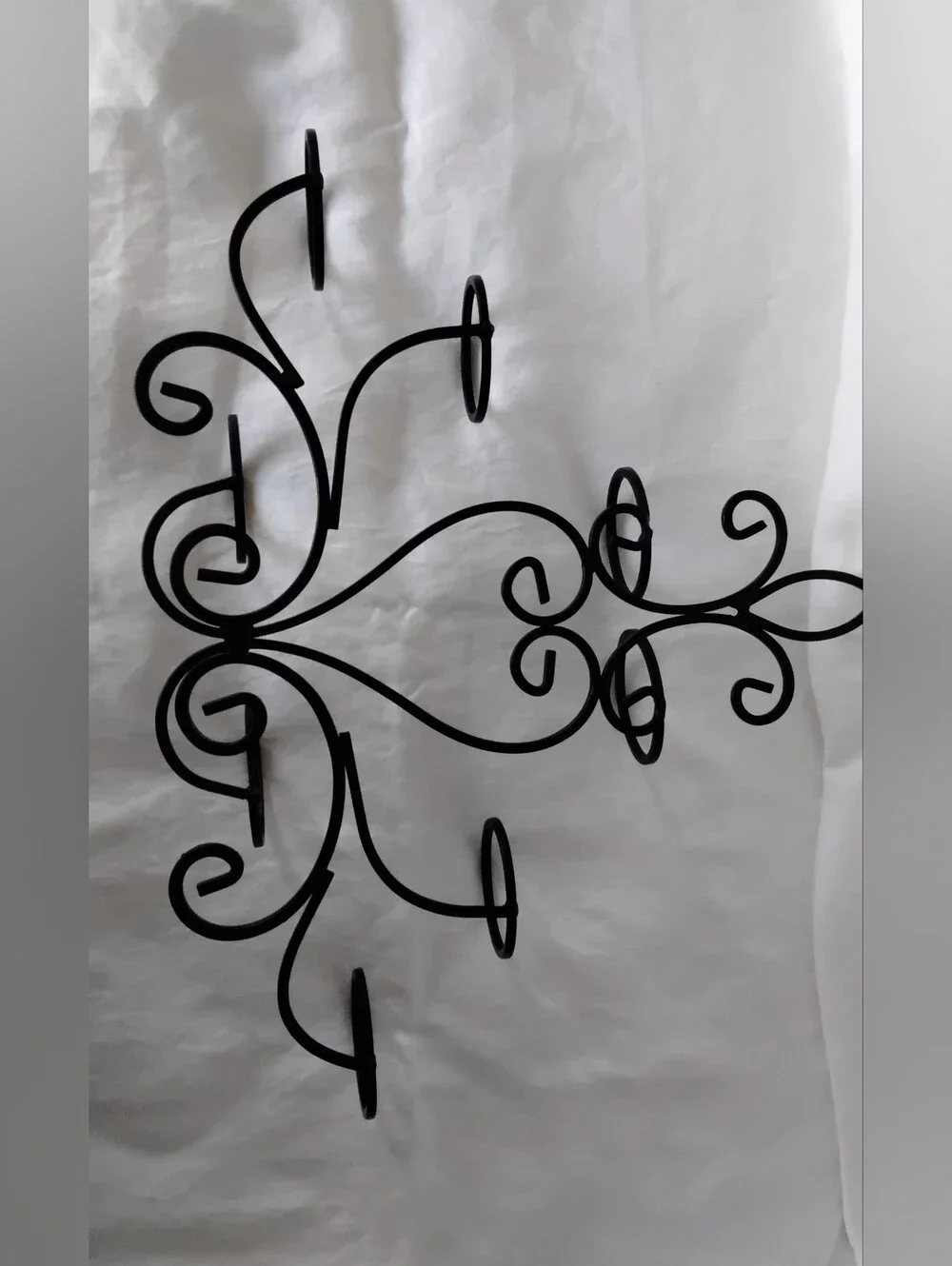Elegant Black Metal Wall Candle Holder - Brand